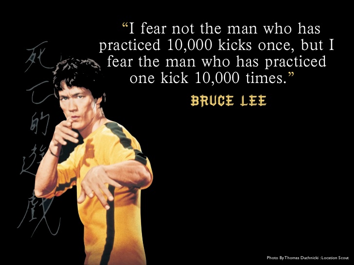 bruce lee quotes on practice