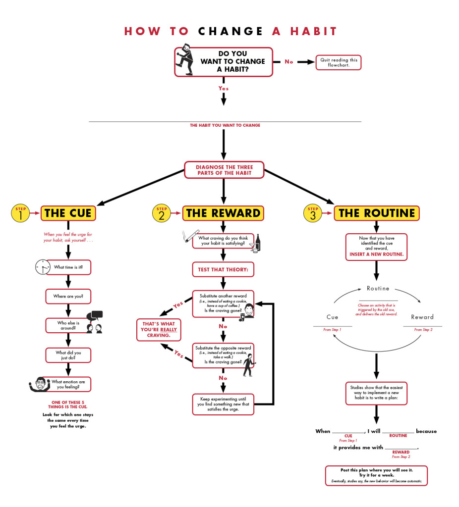 How To Change Your Habits - Flowchart and Infographic