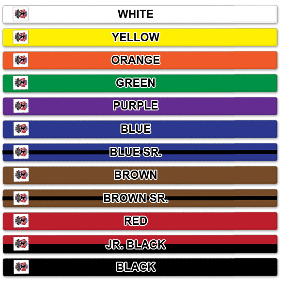 Color Rank Of Karate Belts Color Karate Belt Sequence Black Belt