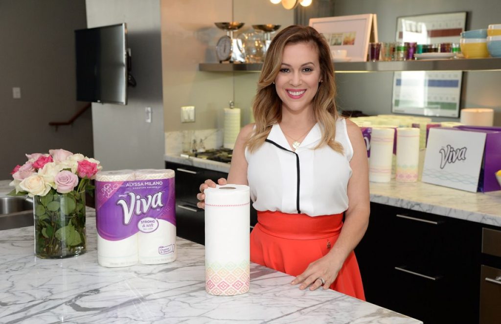 Alyssa Milano Paper Towels Launch