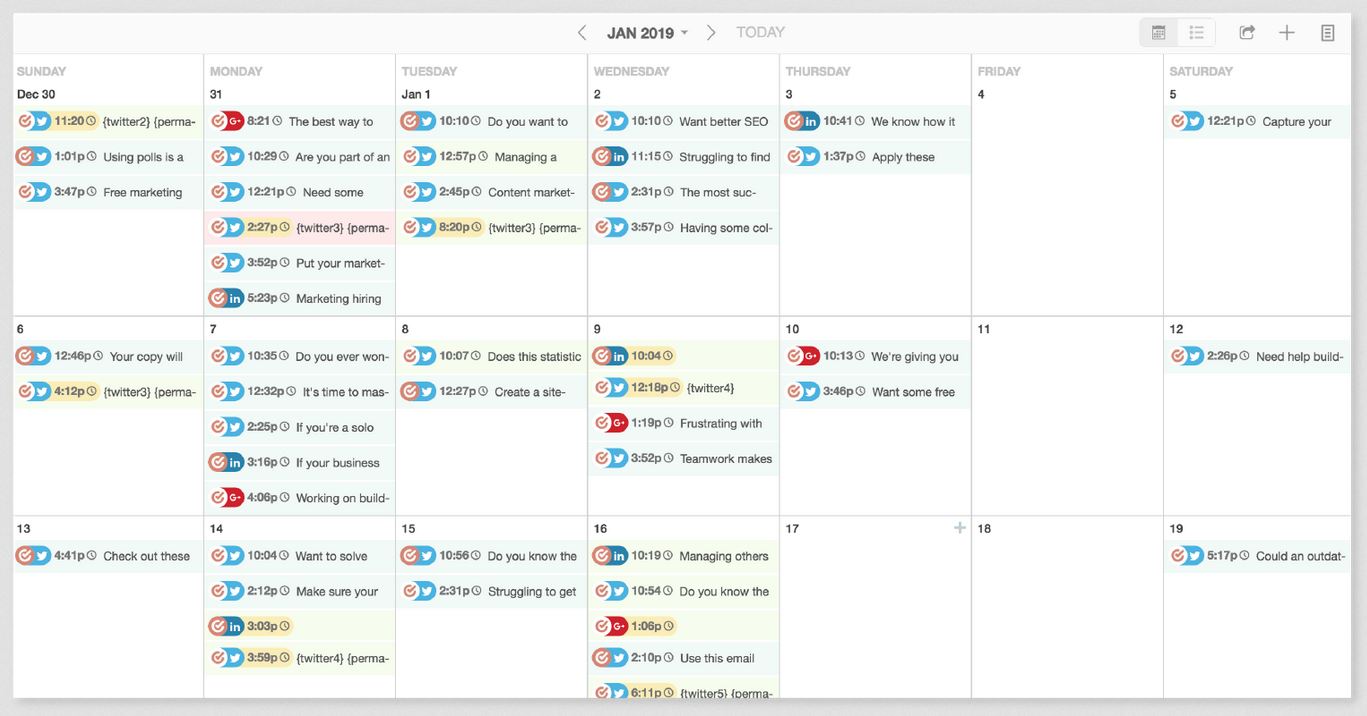 Content Calendar Example Cooler Insights