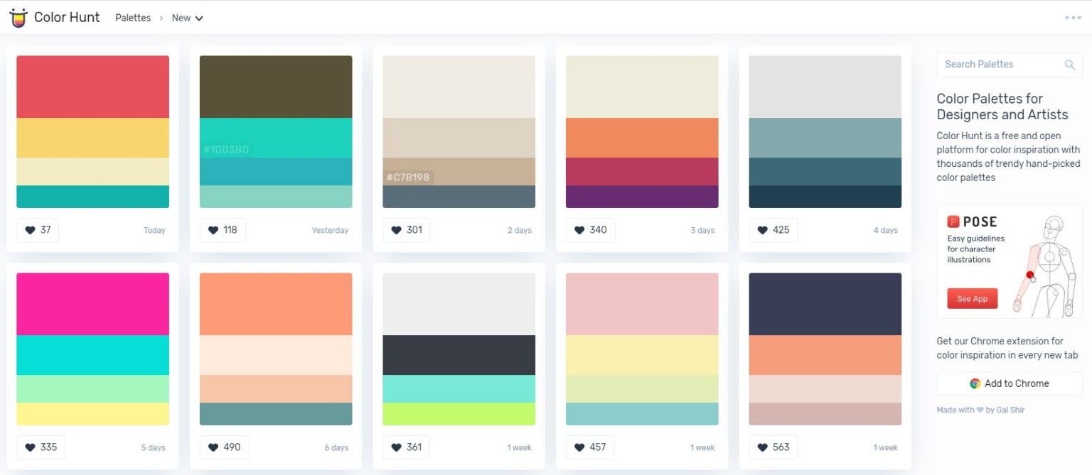 Color Hunt Color Palette | Cooler Insights