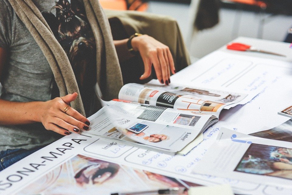 Girl, Read, Reading, Newspaper, Magazine, Hands, Woman