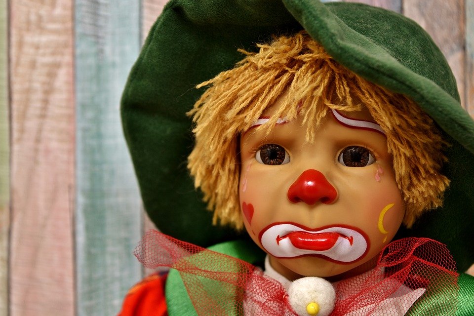 Clown, Doll, Cute, Sad, Children, Colorful, Toys, Funny